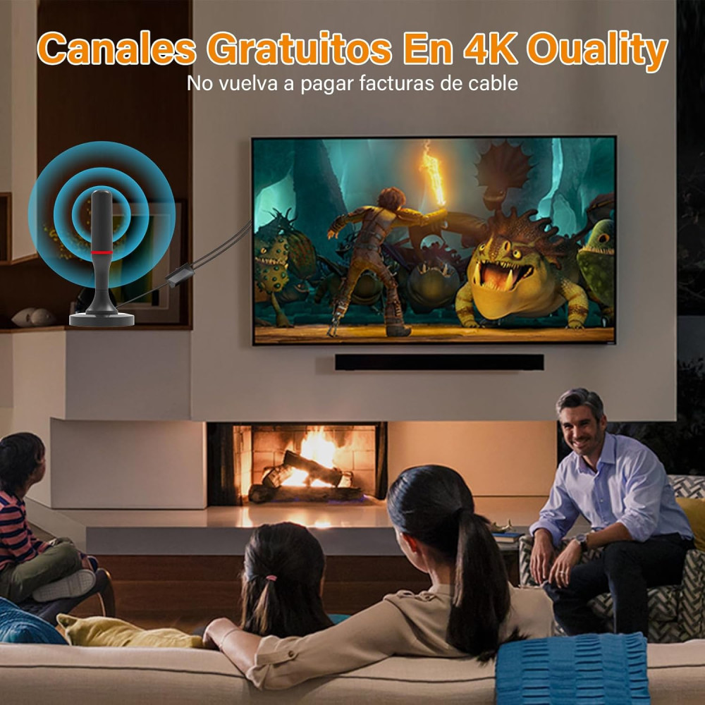 Комнатная цифровая ТВ антенна QGClearSO для телевизора DVB-T/T2 и HD/4K