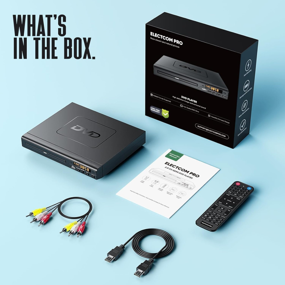 DVD проигрыватель Electcom Pro для телевизора HDMI USB CD DVD