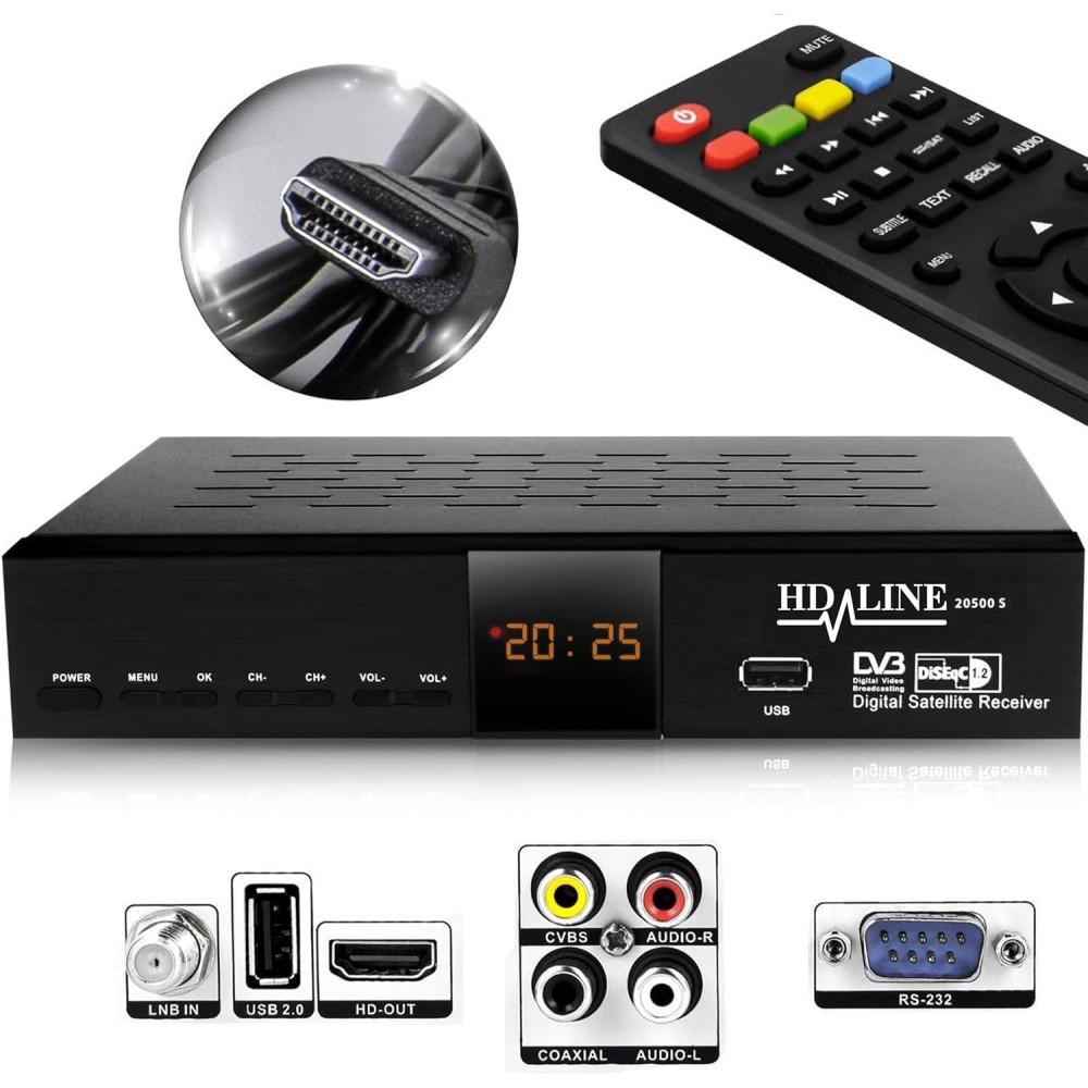 Цифровий супутниковий приймач Hd-Line Echosat 20500 S Full HD 1080p  