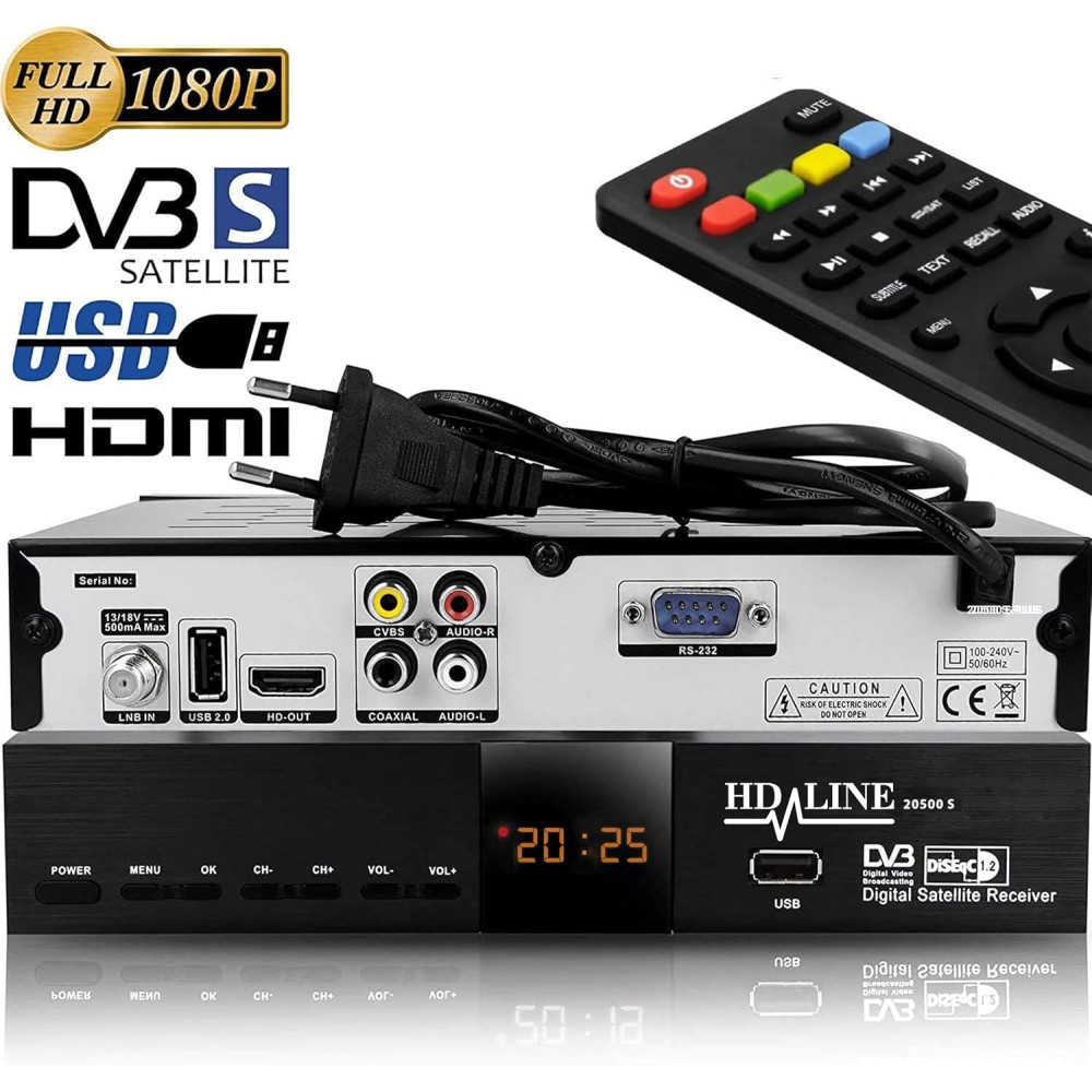 Цифровий супутниковий приймач Hd-Line Echosat 20500 S Full HD 1080p  