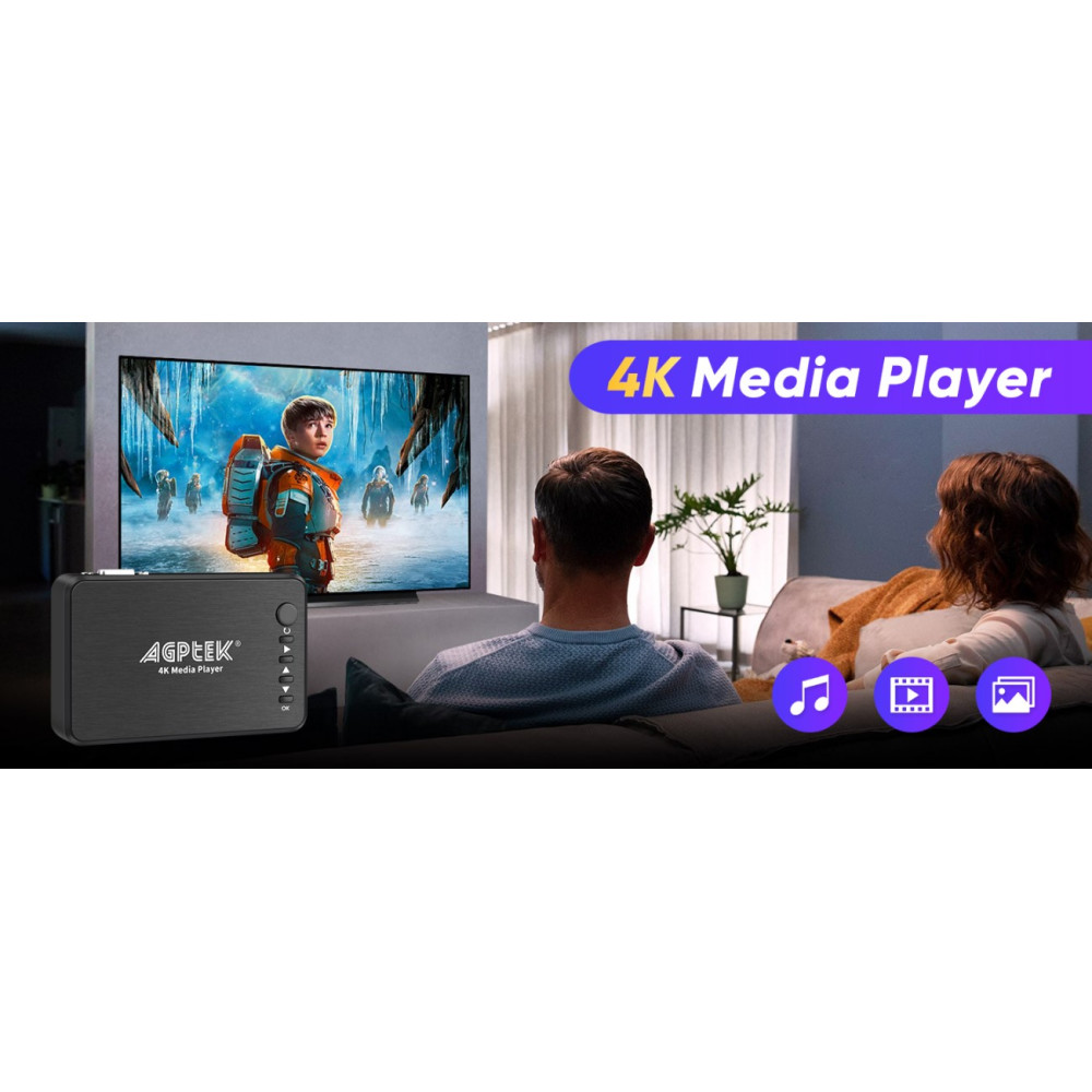 Медіаплеєр з HDMI AGPTEK HA0058 1080P USB 2 0 SD з пультом управління
