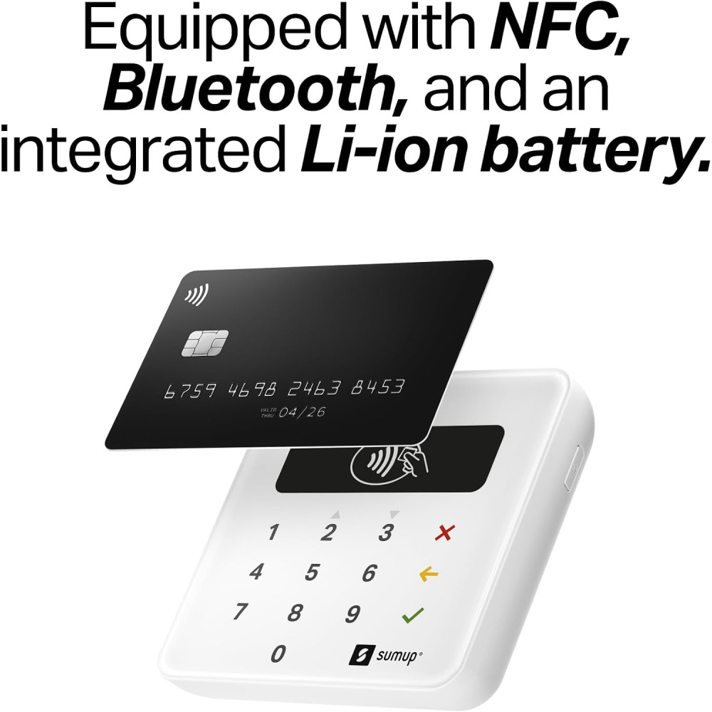 Платежный терминал SumUp 3G Plus, Bluetooth, NFC RFID, картридер для смартфона и планшета