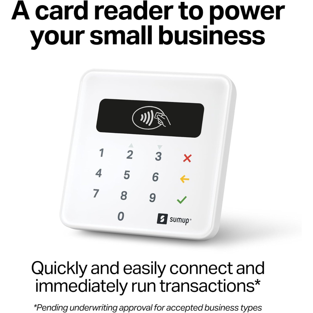 Платежный терминал SumUp 3G Plus, Bluetooth, NFC RFID, картридер для смартфона и планшета
