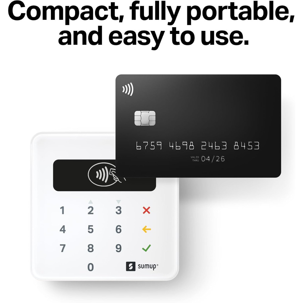 Платежный терминал SumUp 3G Plus, Bluetooth, NFC RFID, картридер для смартфона и планшета