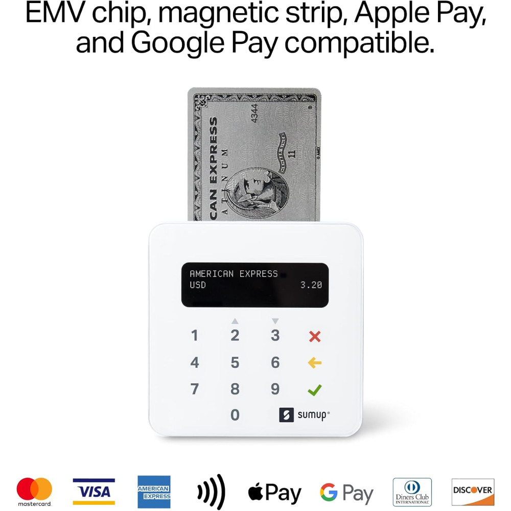 Платежный терминал SumUp 3G Plus, Bluetooth, NFC RFID, картридер для смартфона и планшета