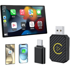 Беспроводной адаптер CarPlay Android Auto для iPhone Android с Bluetooth 5.2 и Wi-Fi 5.0 ГГц
