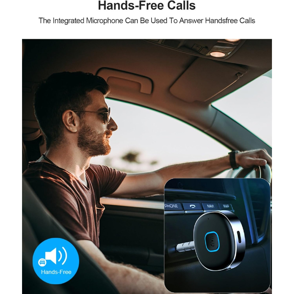 Автомобильный адаптер Horjor  J33, AUX Bluetooth 5.0 