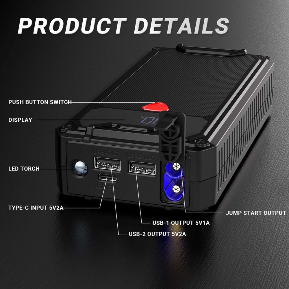 Пусковое устройство Car Jump Starter Starthlife J330, 4000 А, 26800мАч 12В