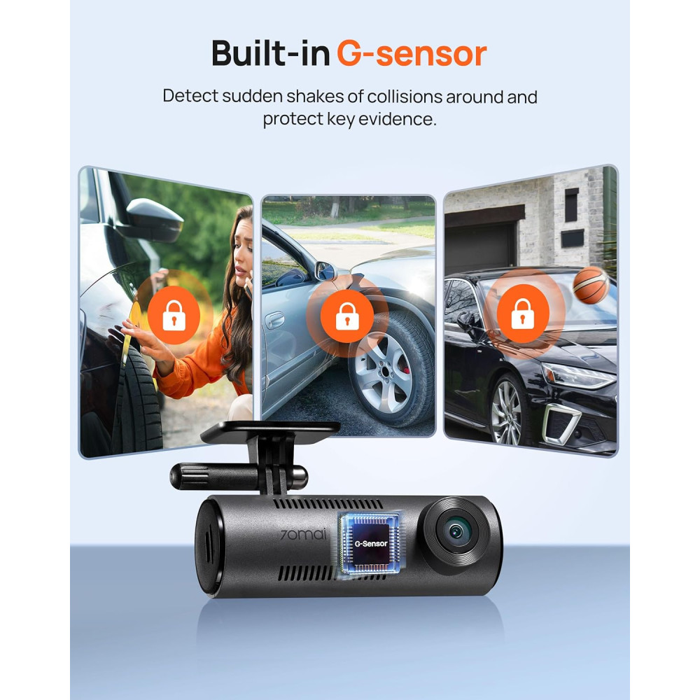 Автомобильный видеорегистратор 70mai M310, 1296P QHD, Wi-Fi, угол обзора 130°, WDR