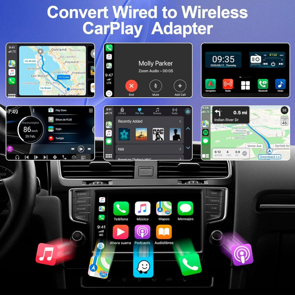Беспроводной адаптер CarPlay X1 для авто USB Type C