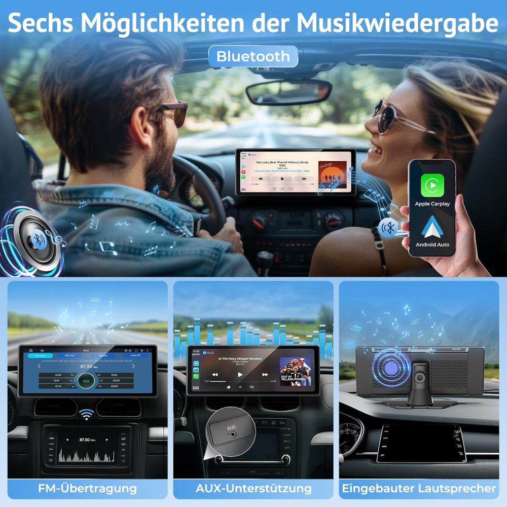 Автомобильный дисплей Wonsidary CarPlay Android Auto IPS сенсорный экран