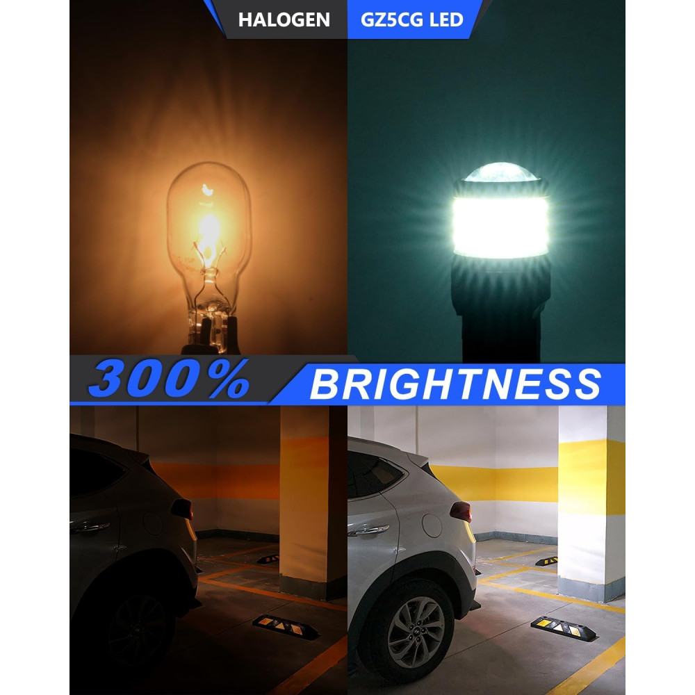 LED лампы W21 5W T20 7443 для стопов и заднего хода 1200 лм белый свет