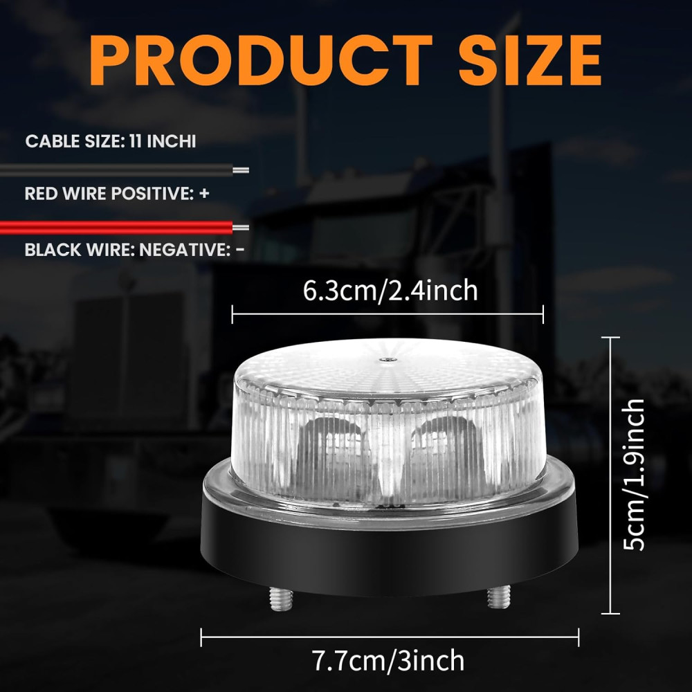 LED Стробоскопические маячки Biqing для автомобиля 12V 24V с 2 режимами