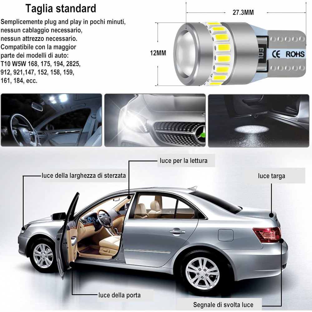 Светодиодные автолампы XELORD T10/W5W LED 6000K