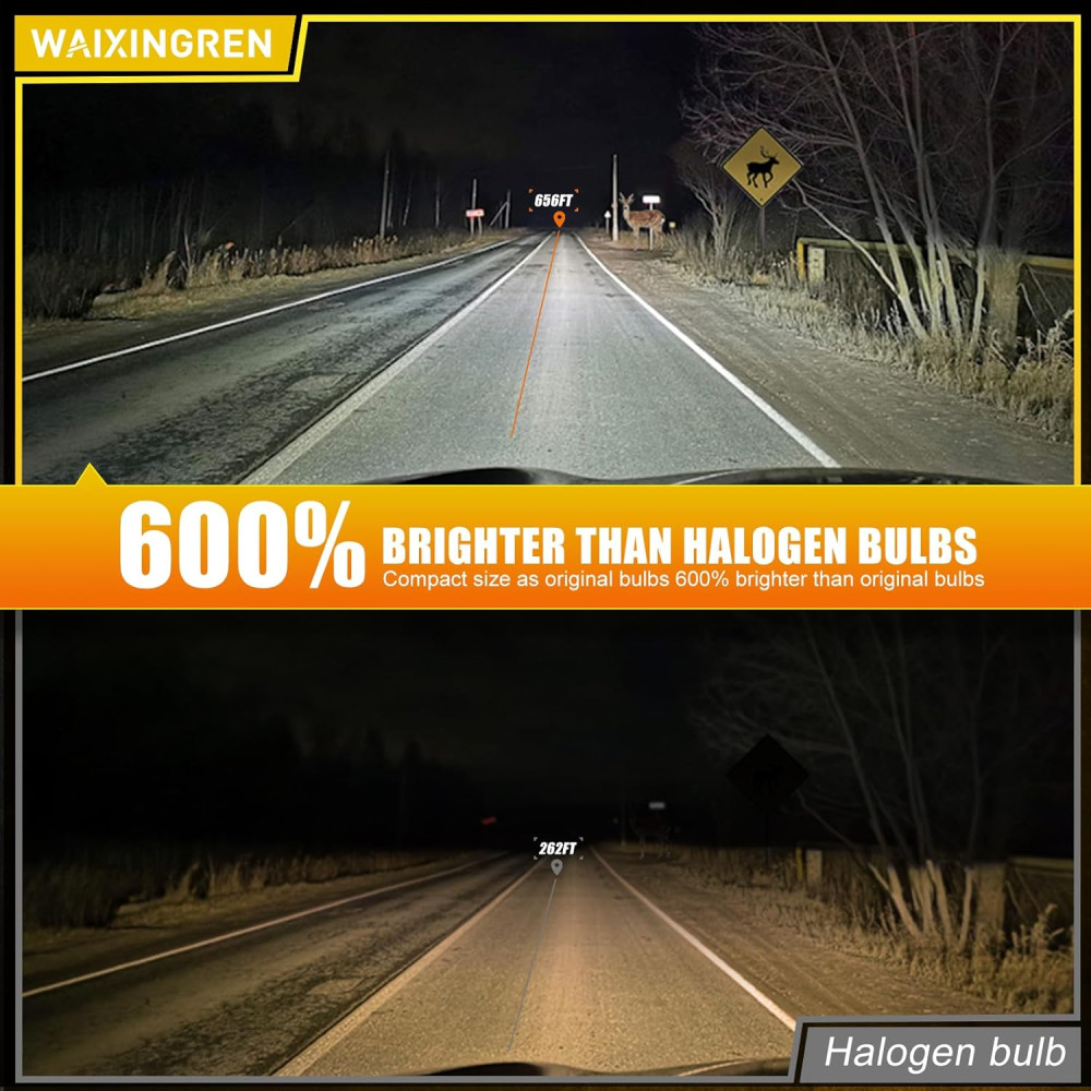 Автомобильные LED лампы H11 WAIXINGREN 6500K 120 Вт 36000 лм с вентилятором