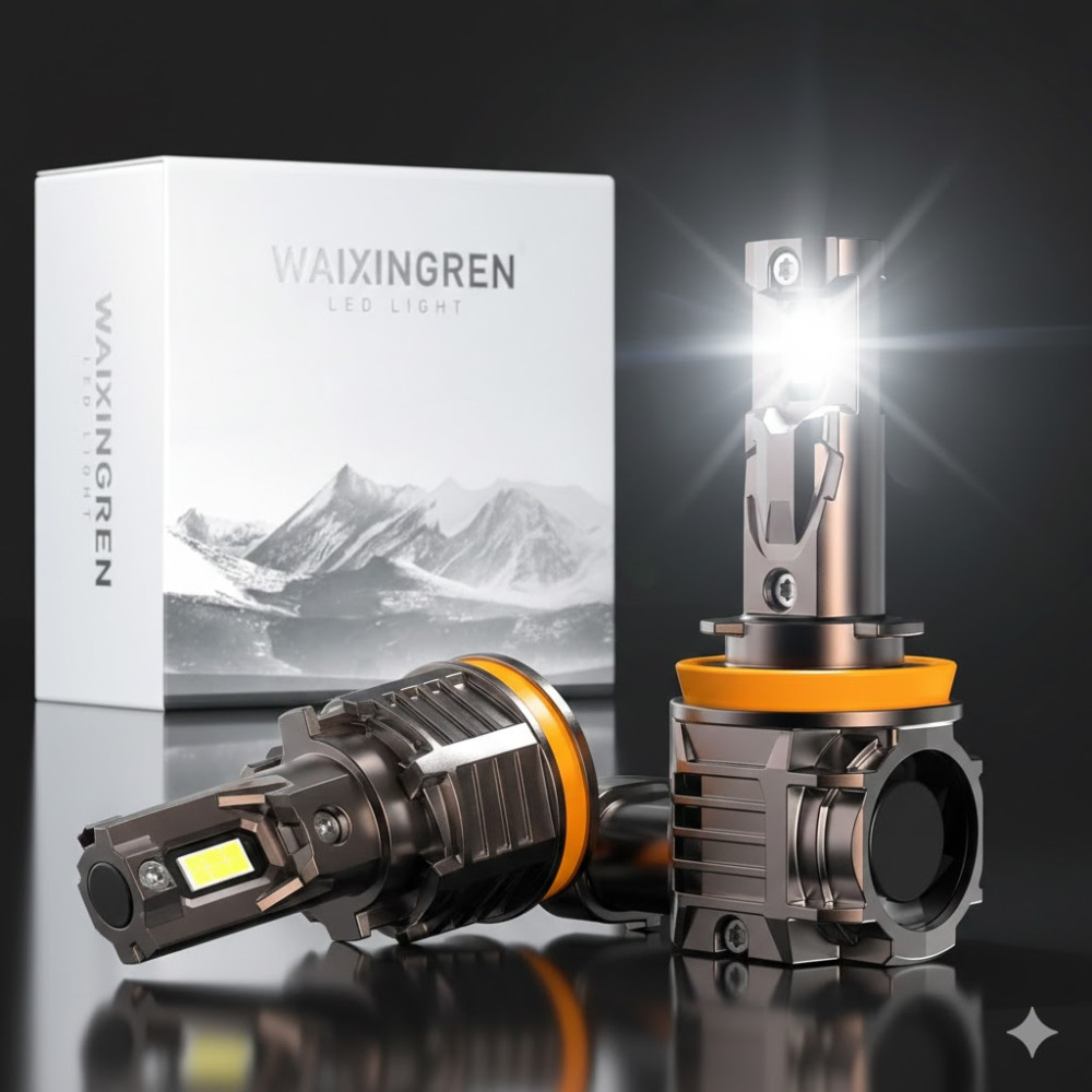 Автомобильные LED лампы H11 WAIXINGREN 6500K 120 Вт 36000 лм с вентилятором