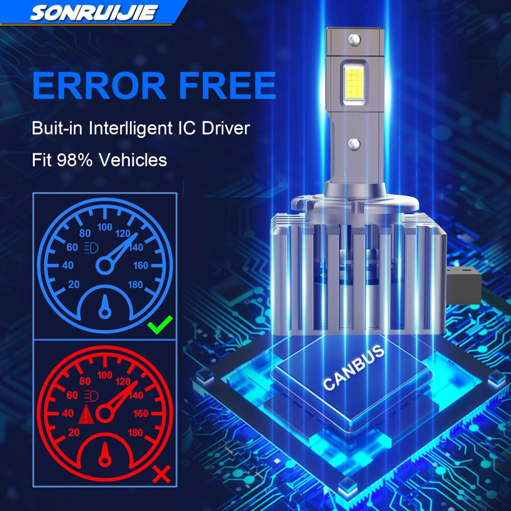 Светодиодные автомобильные лампы D1S/D1R LED 6000K 120W комплект 2 шт