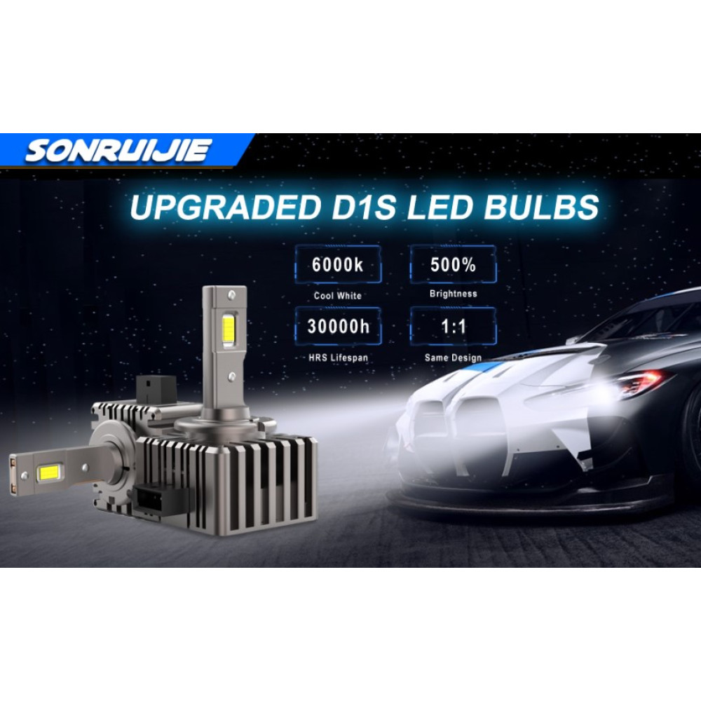 Светодиодные автомобильные лампы D1S/D1R LED 6000K 120W комплект 2 шт