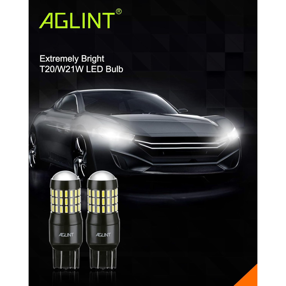Автомобильные LED лампы AGLINT белого цвета W21W T20 66SMD