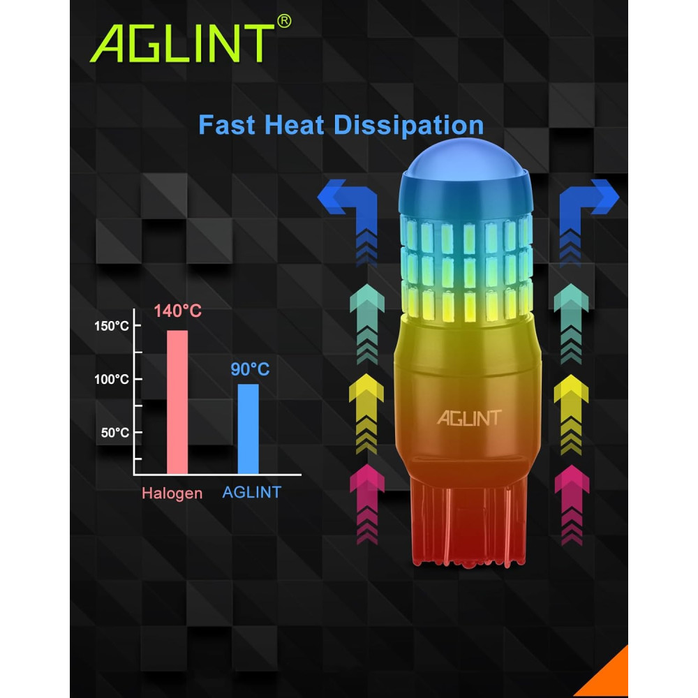 Автомобильные LED лампы AGLINT белого цвета W21W T20 66SMD
