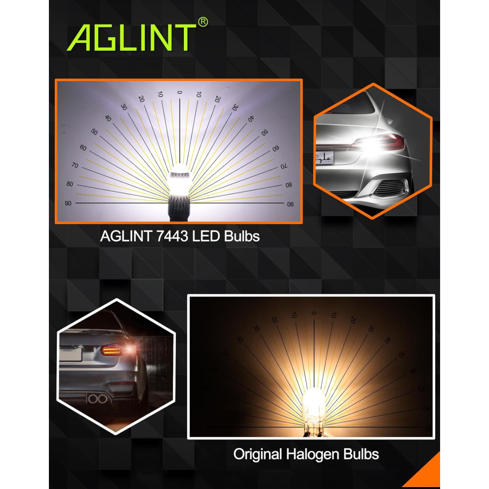 Автомобильные LED лампы AGLINT белого цвета W21W T20 66SMD