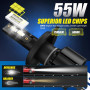 Светодиодные лампы H4 LED DeveChos 55W 12000LM 6000K комплект 2 шт