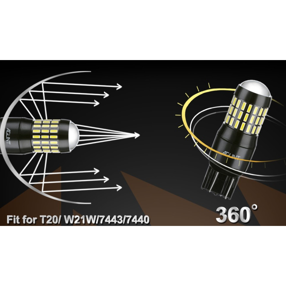 Автомобильные LED лампы AGLINT белого цвета W21W T20 66SMD