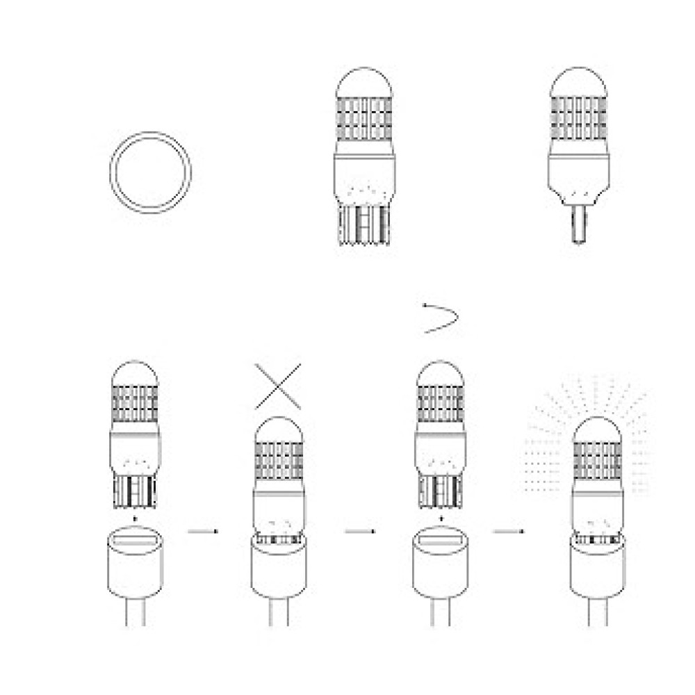 Автомобильные LED лампы AGLINT белого цвета W21W T20 66SMD
