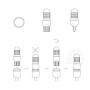 Автомобильные LED лампы AGLINT белого цвета W21W T20 66SMD