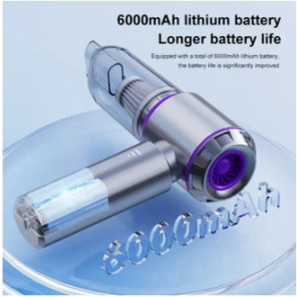 Автомобільний ручний пилосос  20000Pa 4в1 з компресором та обдувом 6000 mAh