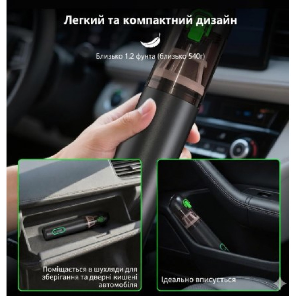 Автомобильный пылесос RapAir VC28 беспроводной 20000Pa 4в1