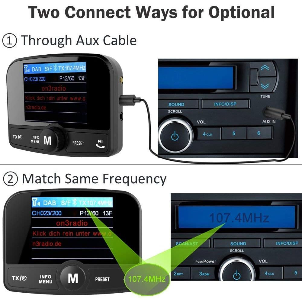 Автомобильный DAB DAB и радио адаптер FirstE DAB008 с Bluetooth та FM трансмиттером 