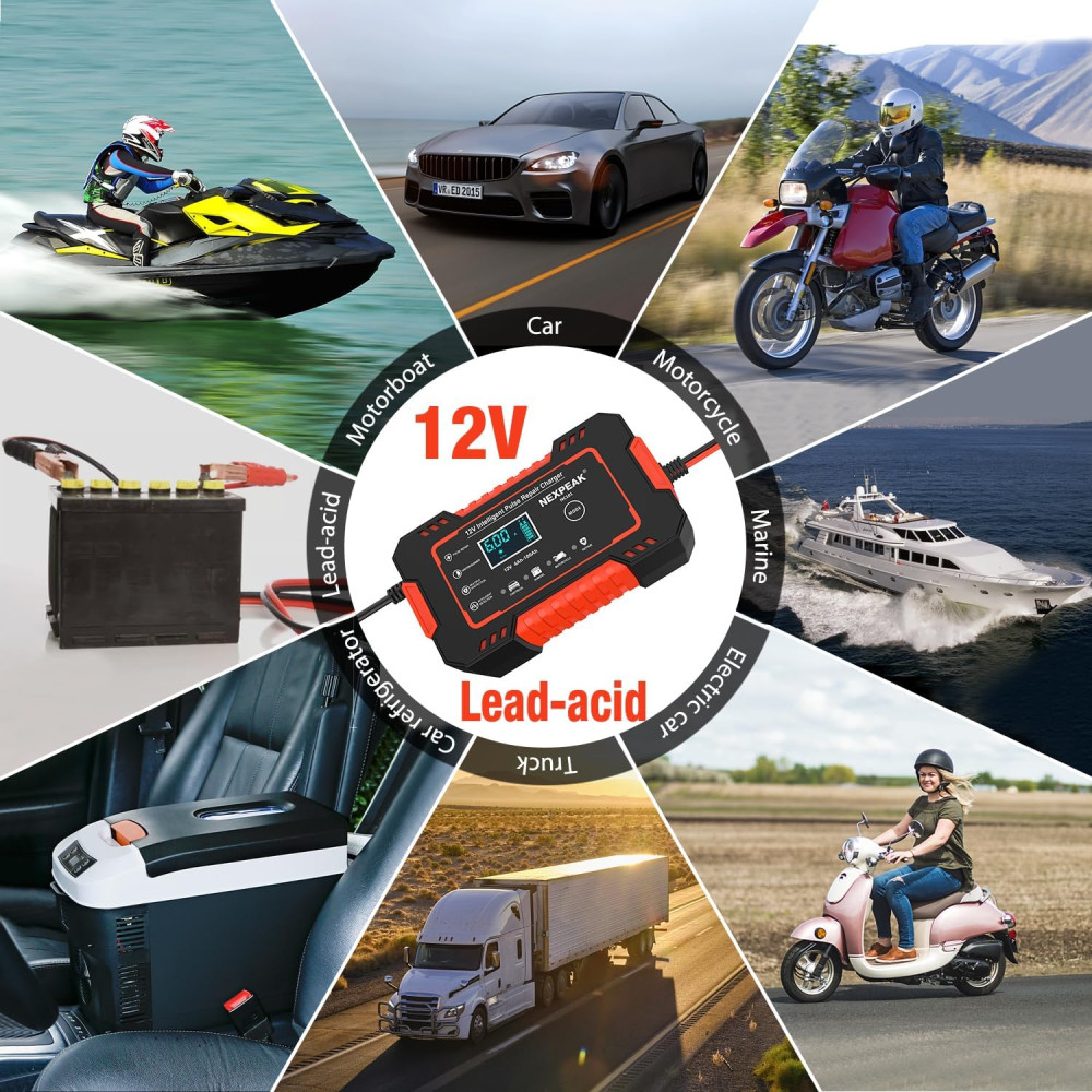 Зарядное устройство NEXPEAK NC101 для автомобильных аккумуляторов 12V 6A