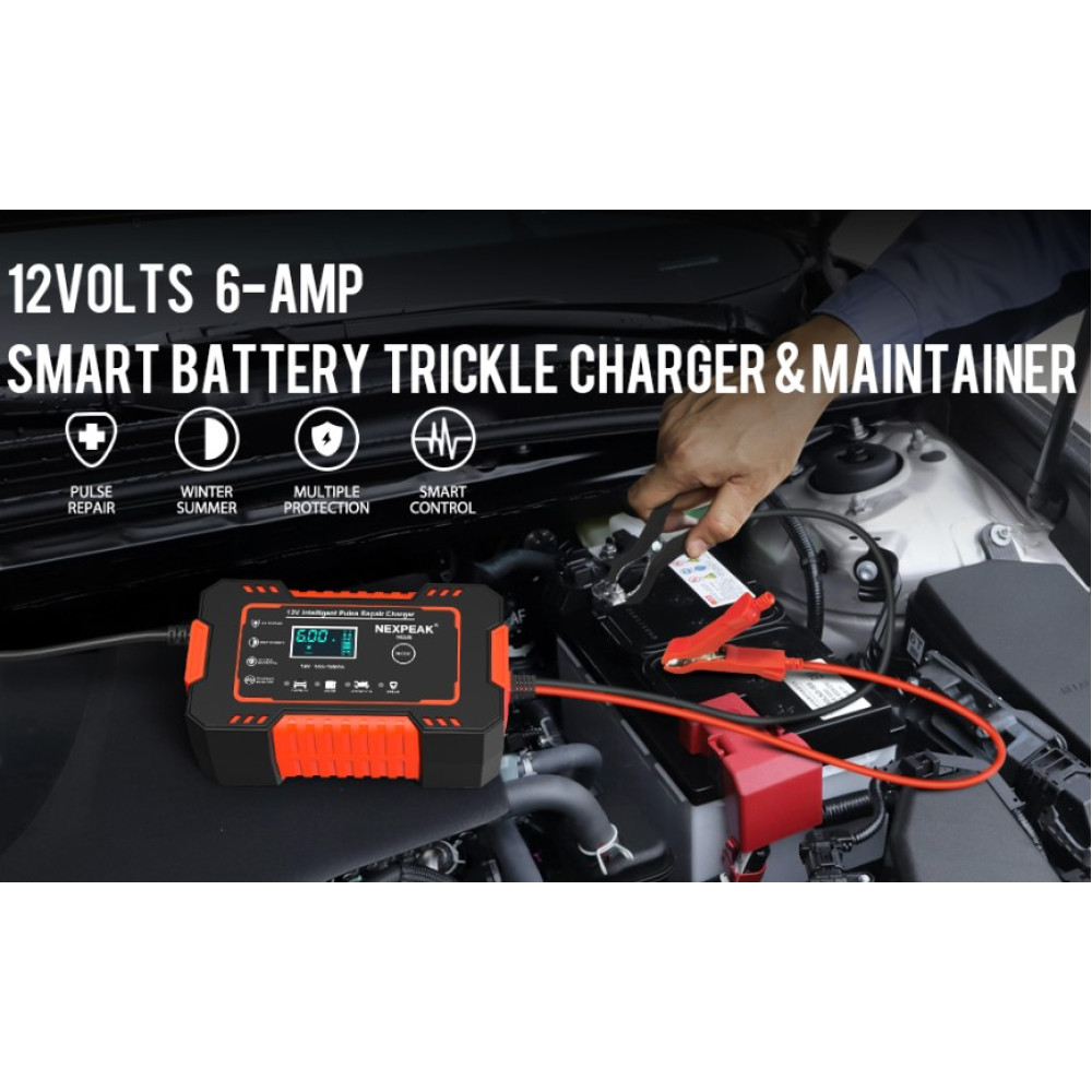 Зарядное устройство NEXPEAK NC101 для автомобильных аккумуляторов 12V 6A