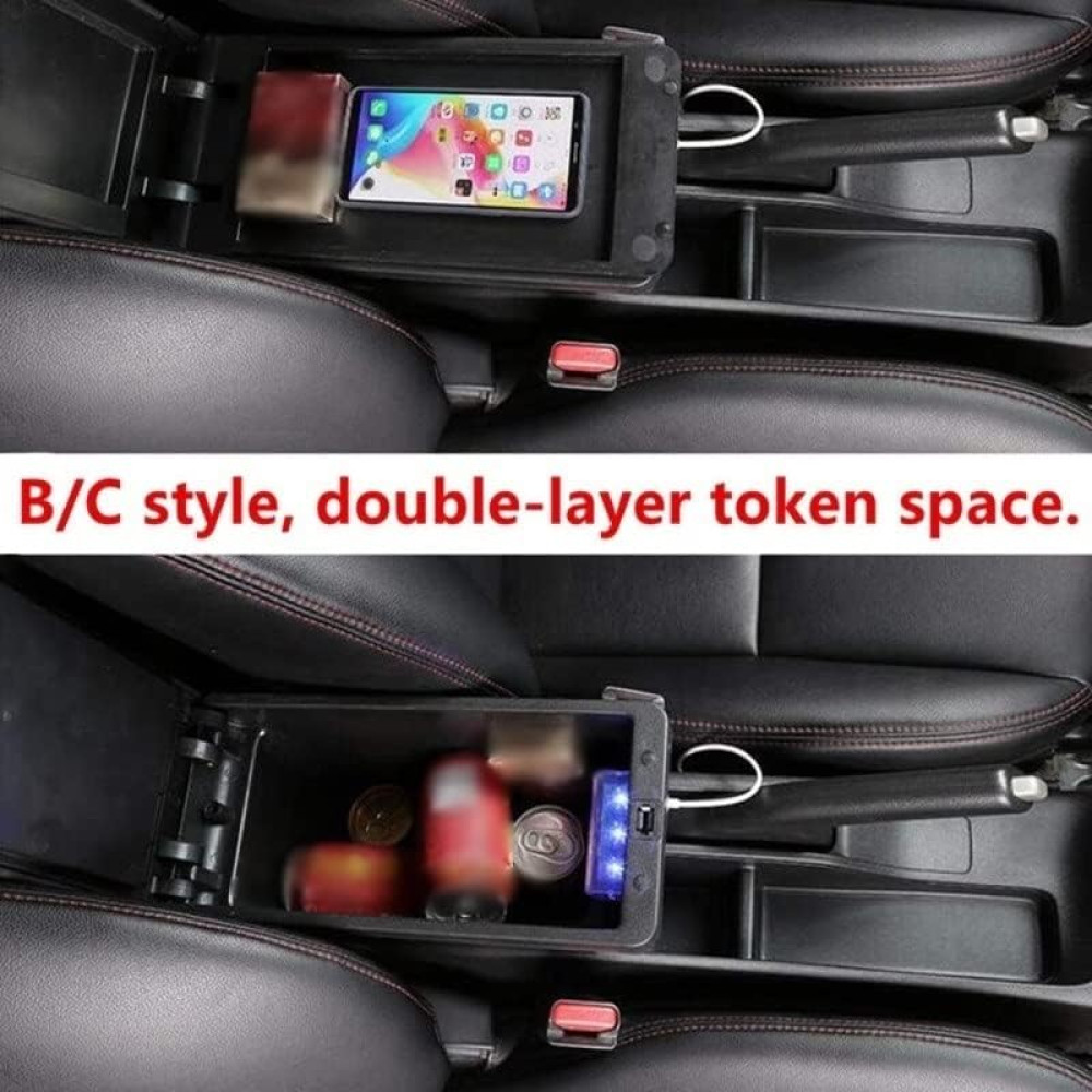 Центральный подлокотник с боксом для Ford Focus 3 2011-2016 без подстаканника с USB