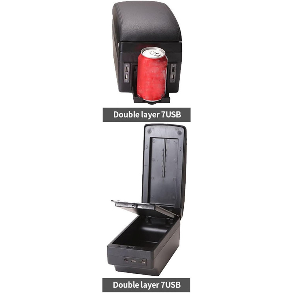 Центральный подлокотник с боксом для Ford Focus 3 2011-2016 без подстаканника с USB