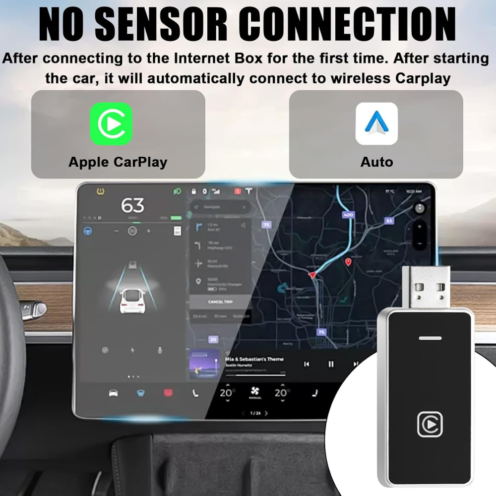 Беспроводной адаптер CarPlay 2 в 1 Leikurvo