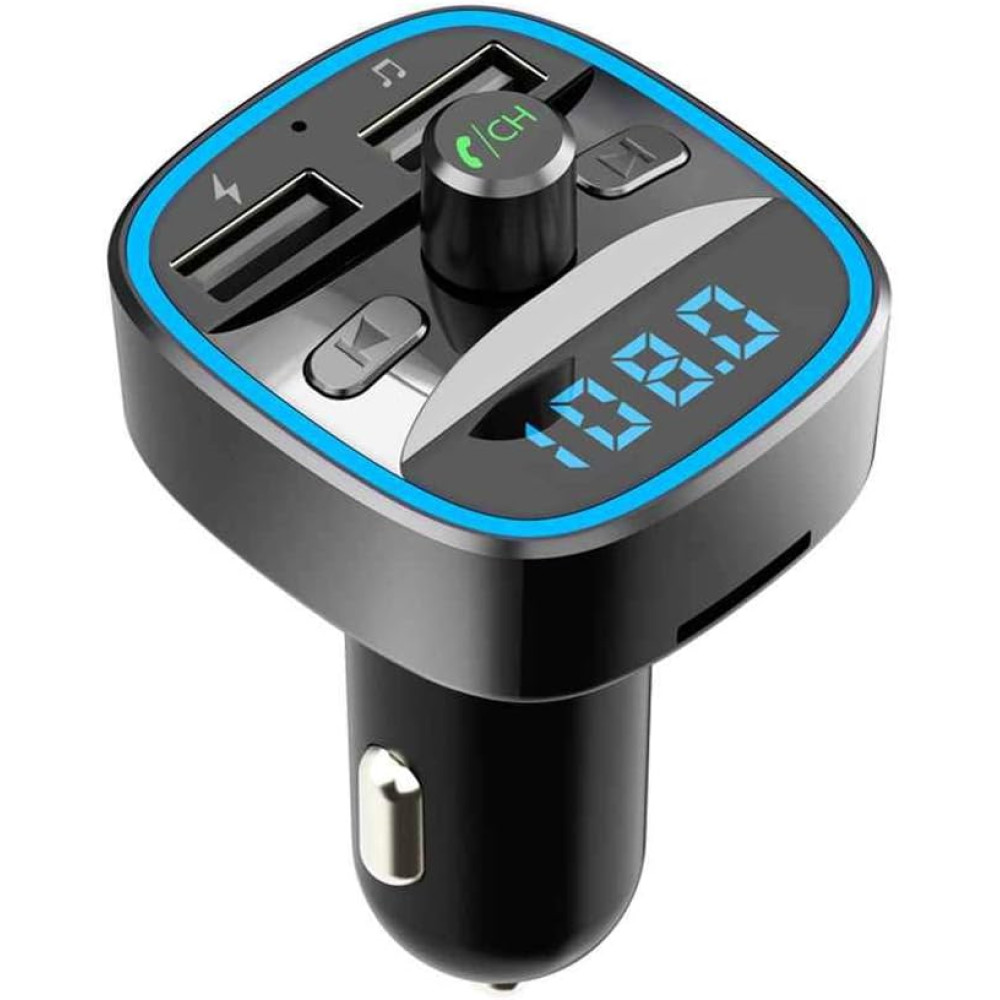 Автомобильный FM трансмиттер Cdrox T25 Bluetooth 5 0 с двумя USB портами 12-24 В