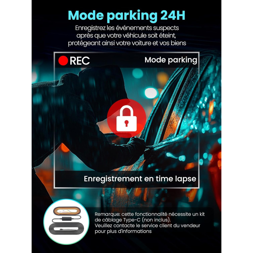 Видеорегистратор Alltotive R5 Pro 4K и 2.5K передний и задний с GPS модулем и Wi-Fi 5G 128ГБ карт