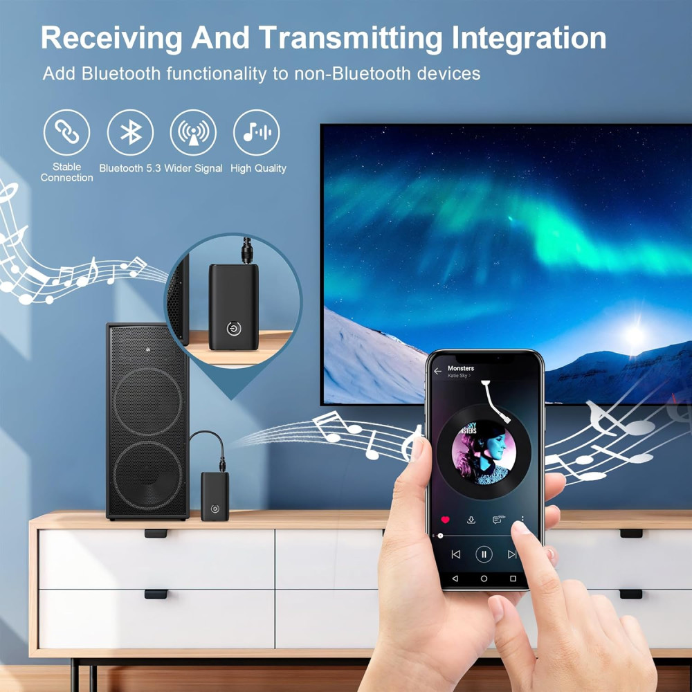 Автомобильный Bluetooth адаптер 2в1 Ankilo 250 mAh