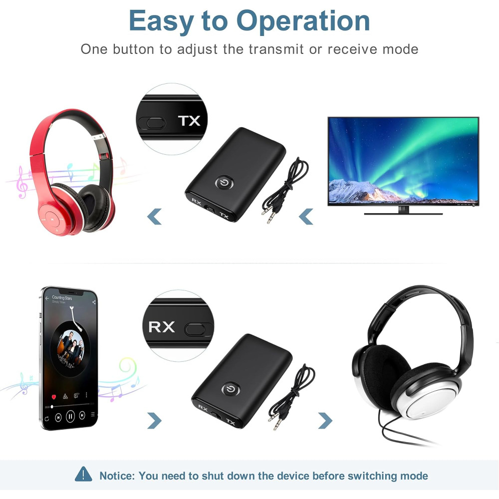 Автомобильный Bluetooth адаптер 2в1 Ankilo 250 mAh