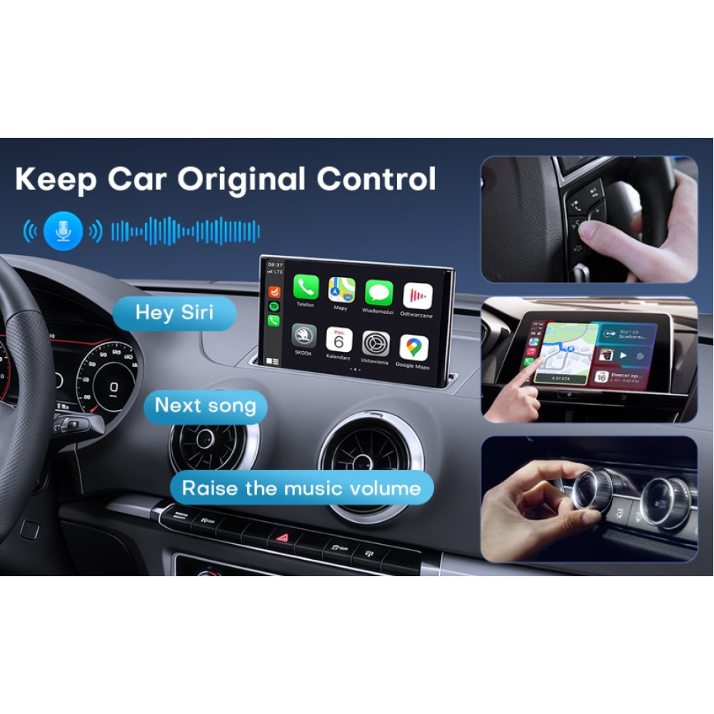 Беспроводной адаптер Shrandi 2в1 Wireless CarPlay & Android Auto