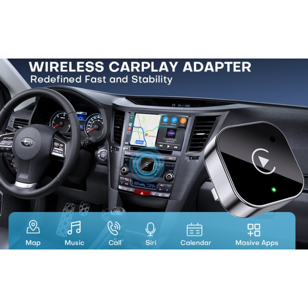 Беспроводной адаптер Shrandi 2в1 Wireless CarPlay & Android Auto