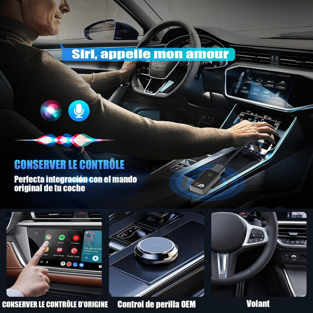 Беспроводной адаптер CarPlay и Android Auto GreenVacShop 2в1