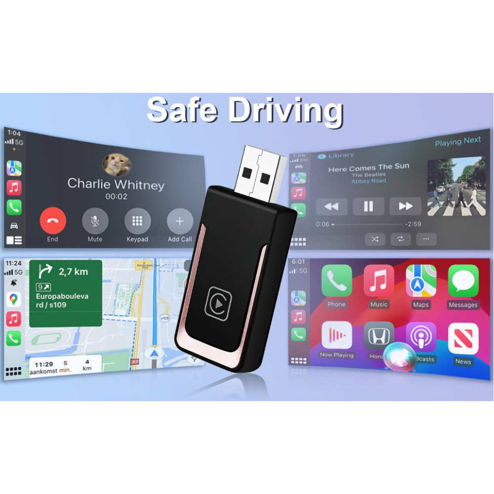 Беспроводной адаптер CarPlay Alltolink USB-A Plug & Play
