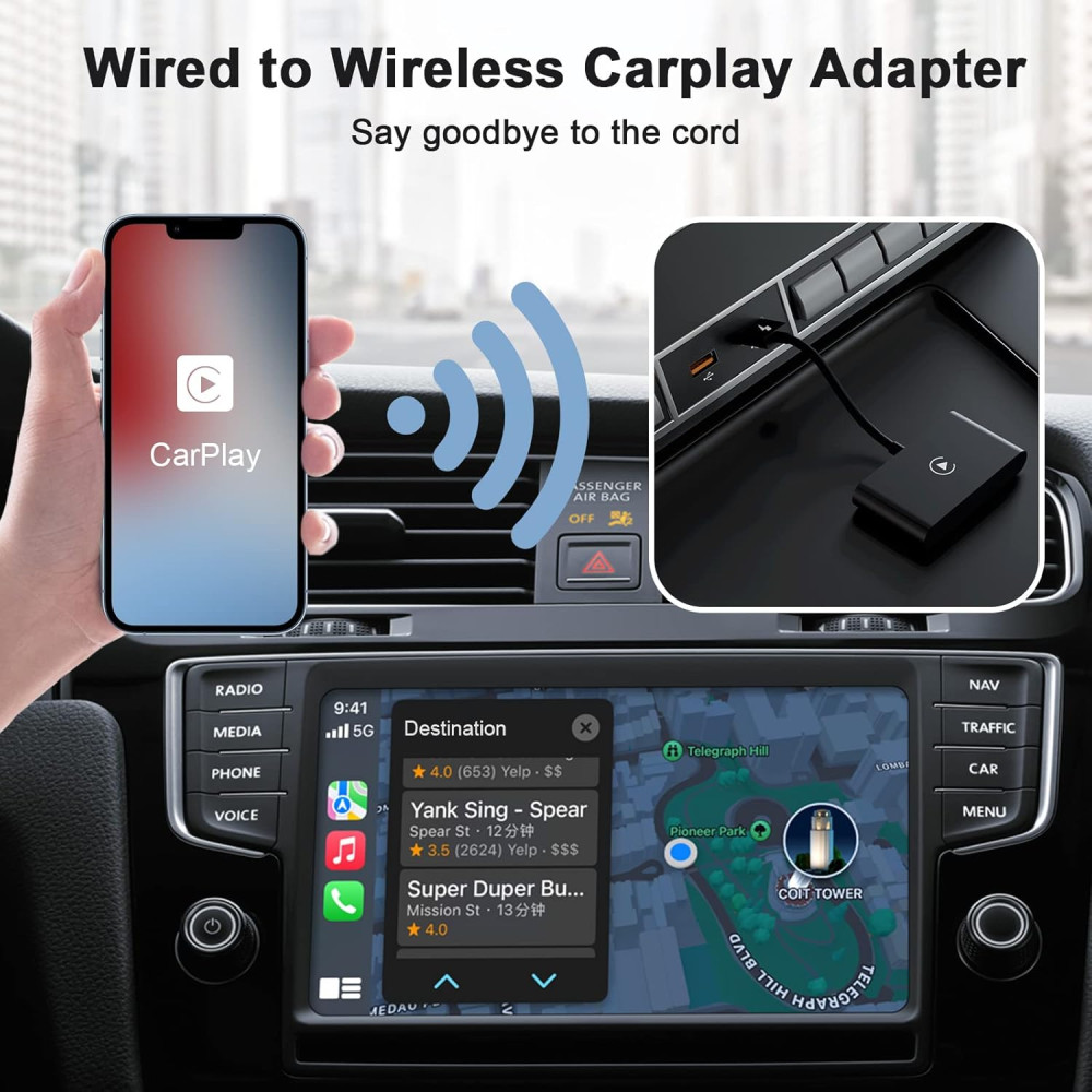 Беспроводной адаптер CarPlay для iPhone 2015 и выше