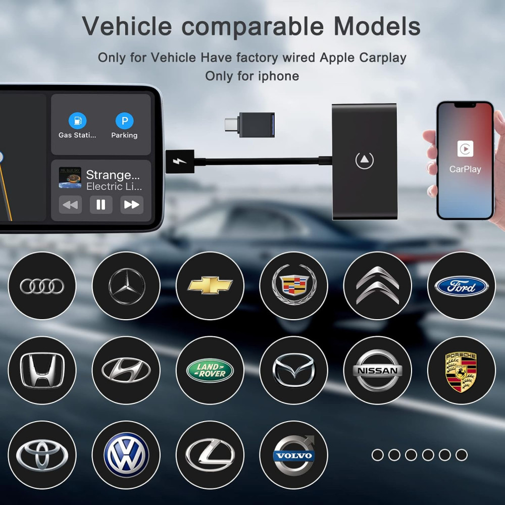 Беспроводной адаптер CarPlay для iPhone 2015 и выше