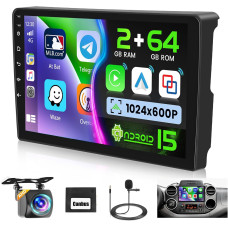 Магнитола Android 15 2G плюс 64G для Citroen Berlingo B9 с CarPlay Android Auto и камерой