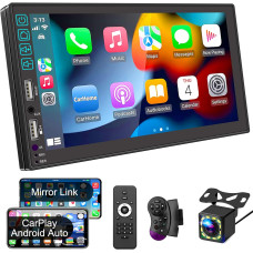 Автомагнитола 2 DIN ESLCLO с CarPlay и камерой заднего вида с ночным видением