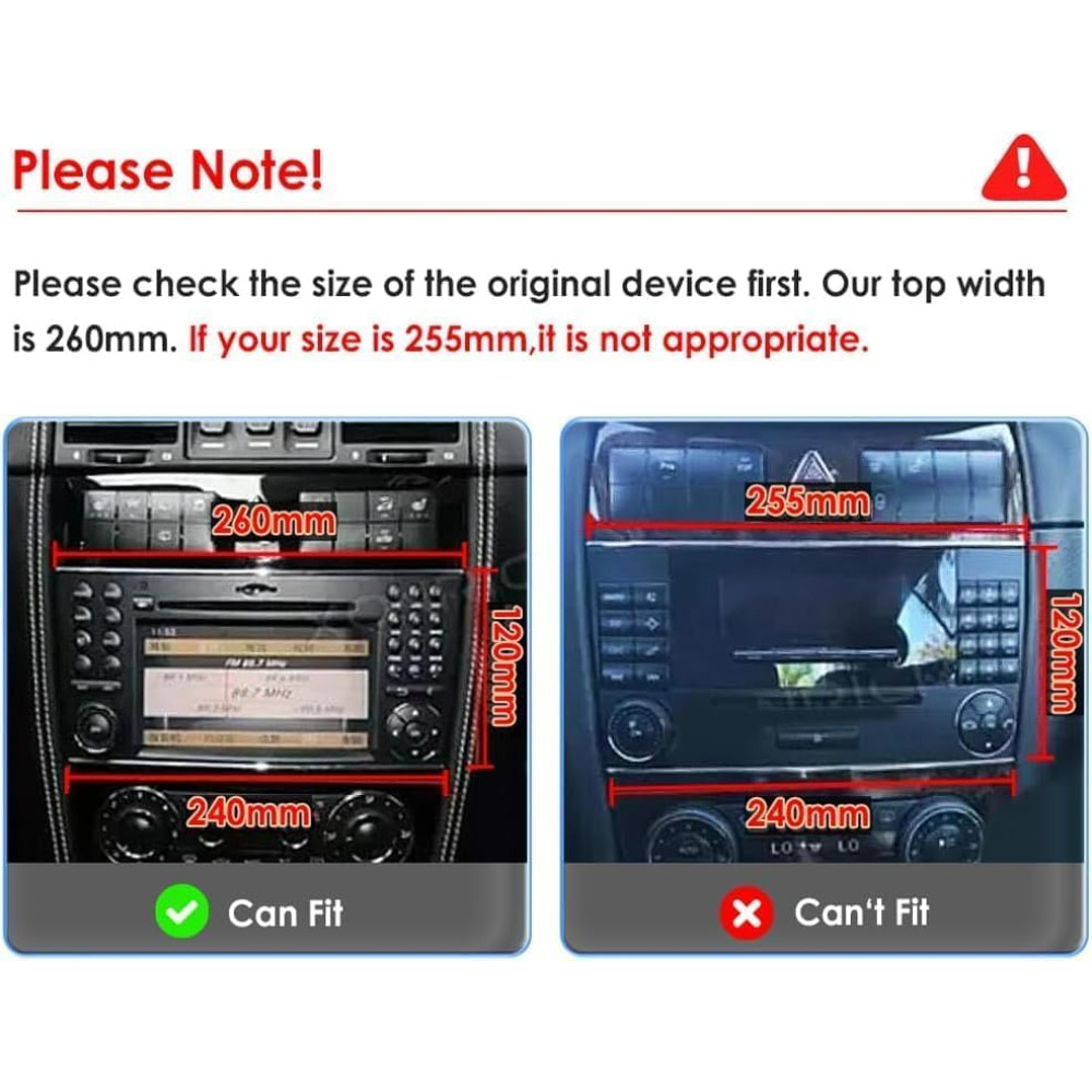 Штатная Автомагнитола на Android 13 для Mercedes Benz C Class W203 и W209 с 2005 по 2009 год